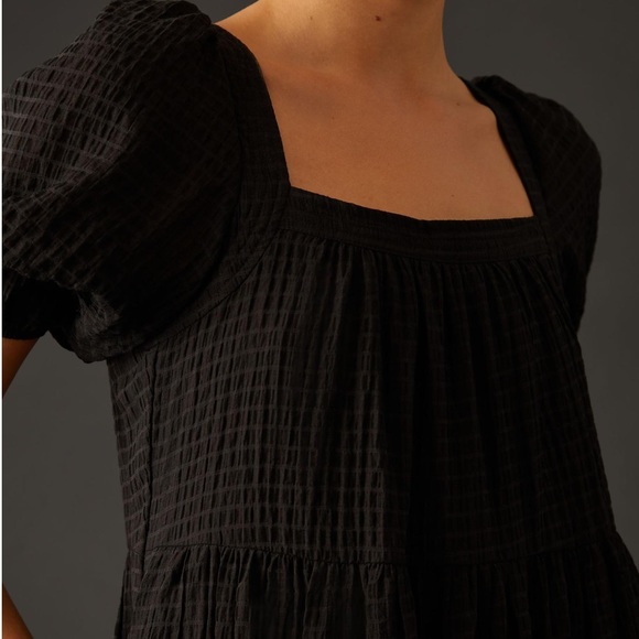 Anthropologie Tiered Sleeve Puff Sleeve Dress - Picture 2 of 5